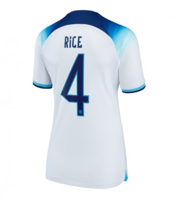 Maillot de foot Angleterre Declan Rice #4 Domicile Femmes Monde 2022 Manches Courte